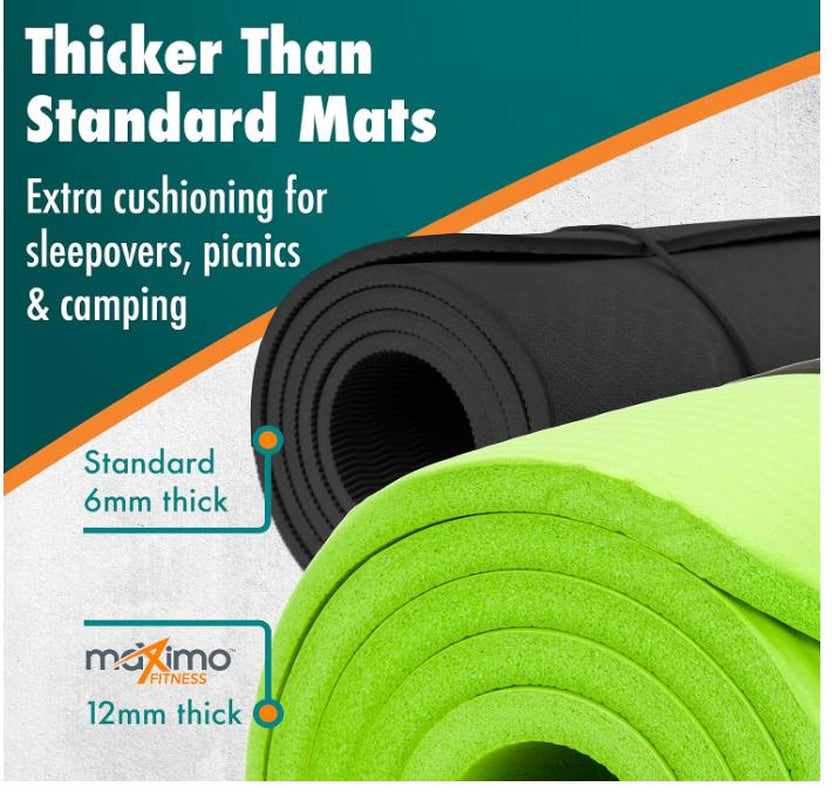 Maximo Yoga Fitness Mat Extra Thick Multipurpose Workout Mat (Meas: 72 X 24)
