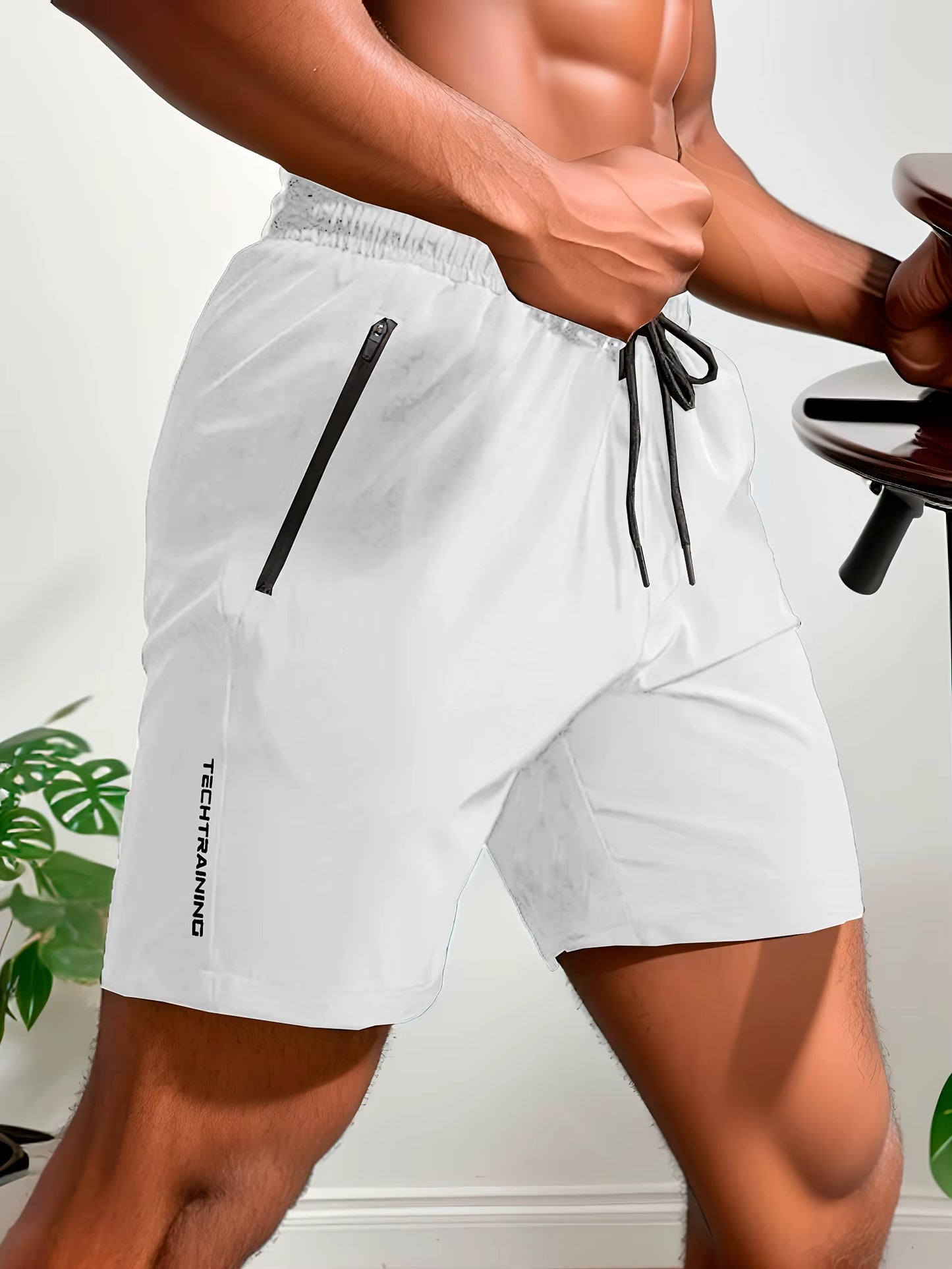 Men'S Bottoms for Summer Gym Workout Running Cycling,Quick Drying Breathable Drawstring Waist Sports Shorts 2-0428