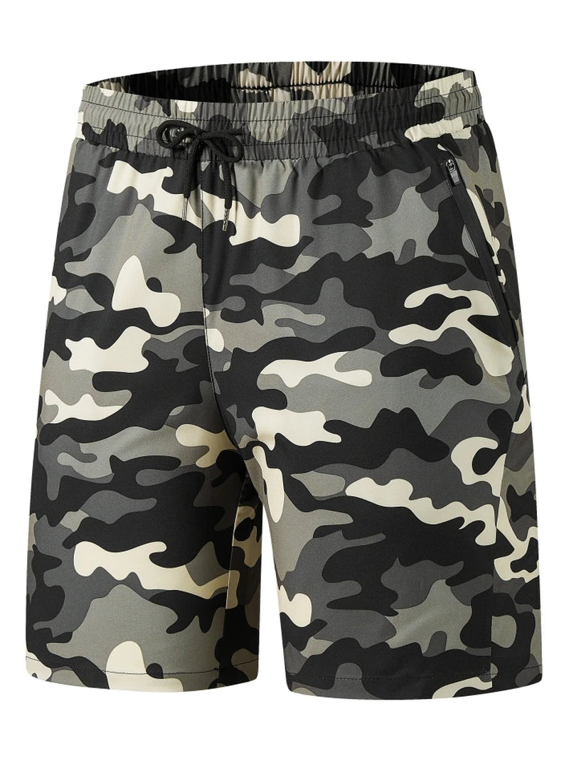Men'S Bottoms for Summer Gym Workout Running Cycling,Quick Drying Breathable Drawstring Waist Sports Shorts 2-0428