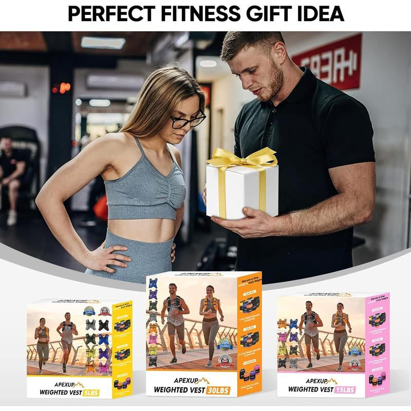 Weighted Vest Men 5Lbs/10Lbs/15Lbs/20Lbs/25Lbs/30Lbs Weights with Reflective Stripe, Weighted Vest for Women Workout Equipment for Strength Training Running