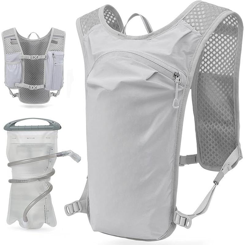 Lightweight Running Hydration Vest Backpack with 1.5L Water Bladder for Hiking, Cycling, and Marathons