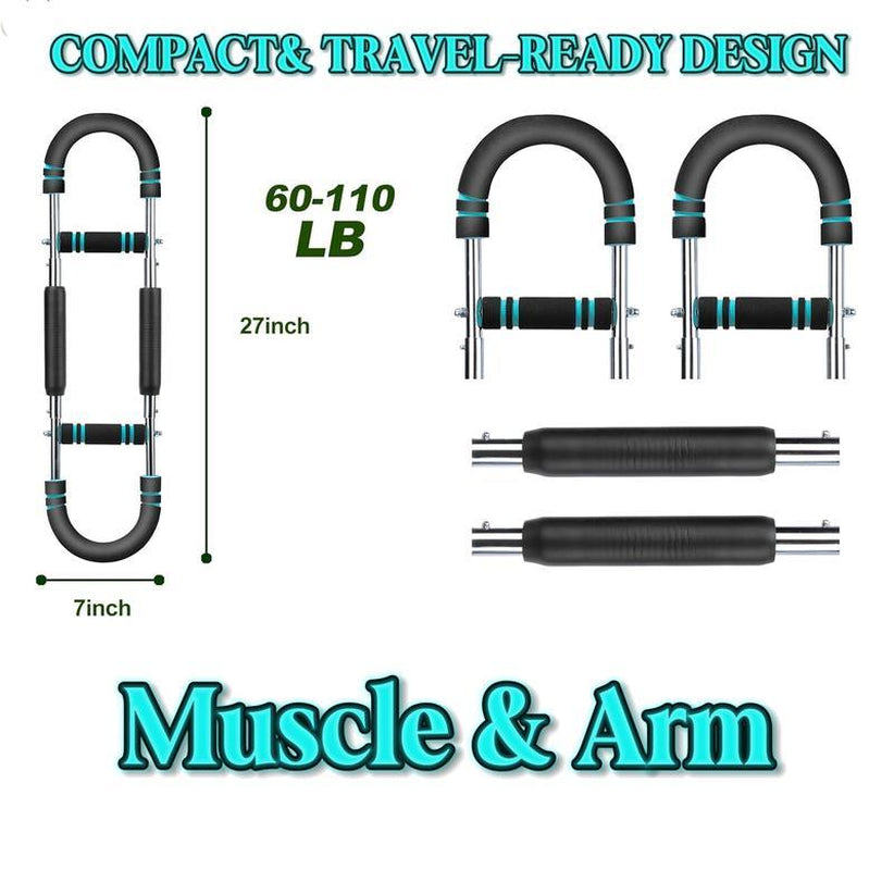 Arm Trainer | Workout | Chnest Workout | 2-In-1 Arm Strengthener with Adjustable Tension – Forearm/Chest Trainer, Portable Home Gym for Men