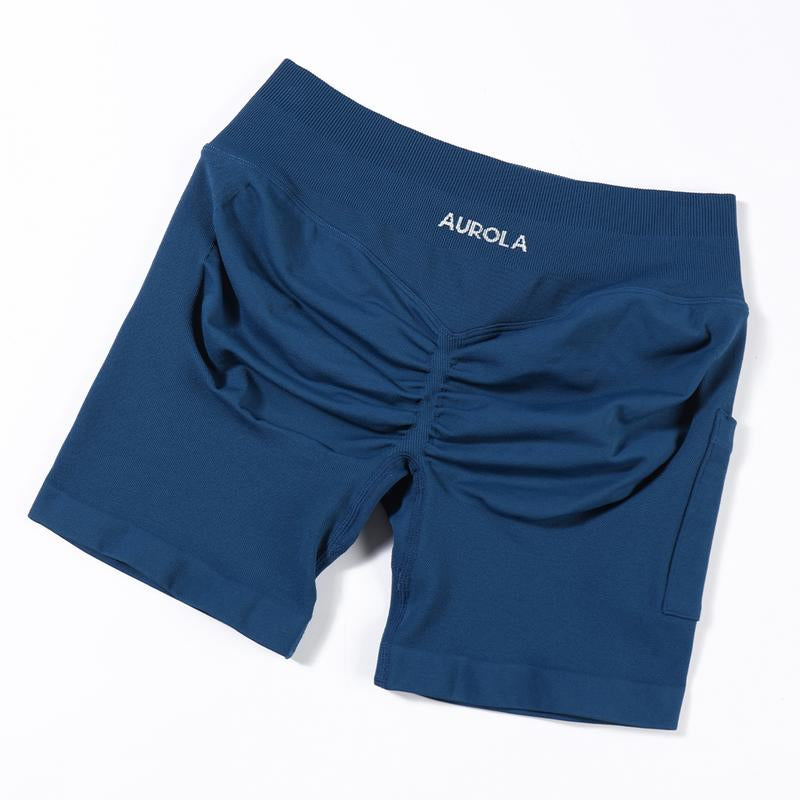 AUROLA Side Pockets Influence Shorts 4.5'' Squat Proof Seamless Workout Shorts for Women, Gym Running Yoga Shorts