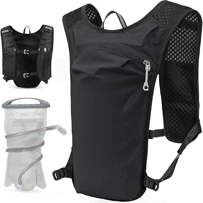 Lightweight Running Hydration Vest Backpack with 1.5L Water Bladder for Hiking, Cycling, and Marathons