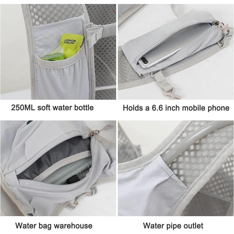 Lightweight Running Hydration Vest Backpack with 1.5L Water Bladder for Hiking, Cycling, and Marathons