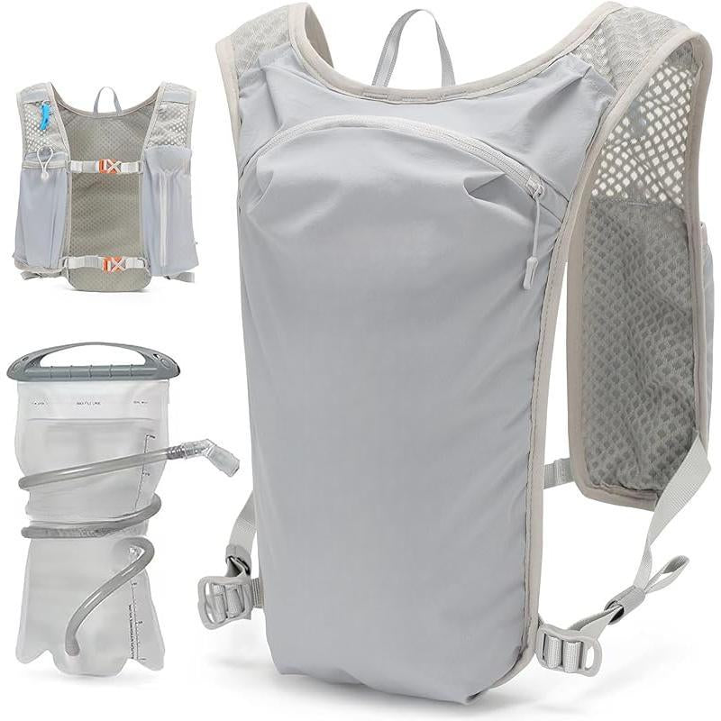 Lightweight Running Hydration Vest Backpack with 1.5L Water Bladder for Hiking, Cycling, and Marathons