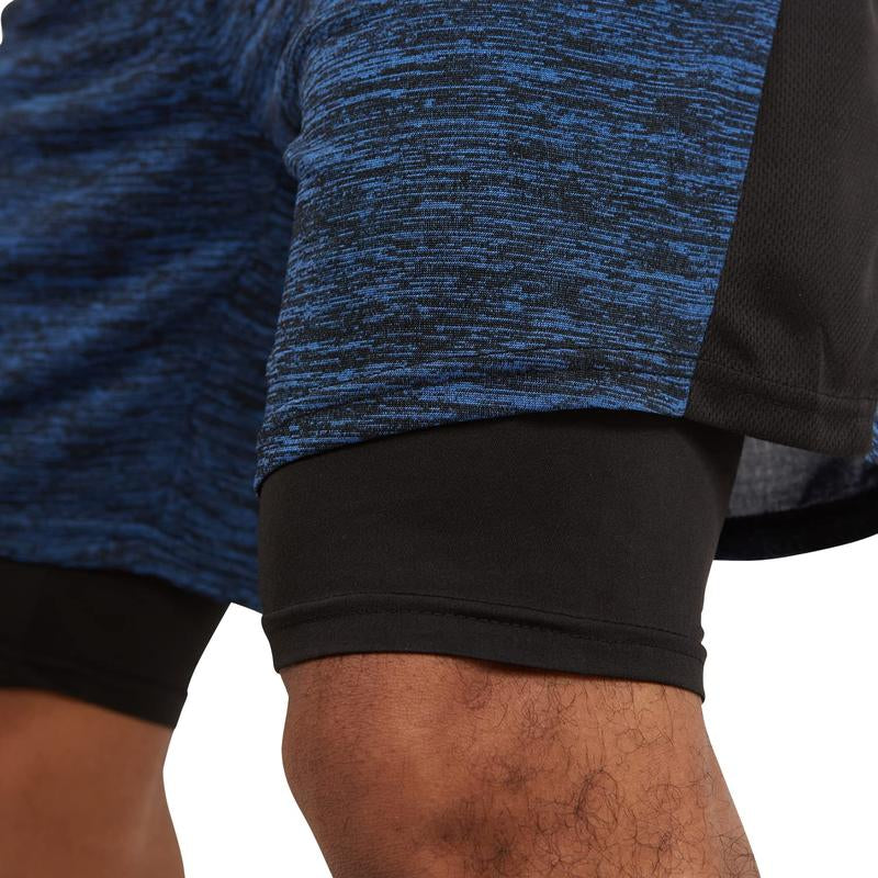 Ultra Performance 3 Pack Mens 2 in 1 Athletic Running Shorts 7 Inch Inseam Workout Gym Compression Shorts for Men