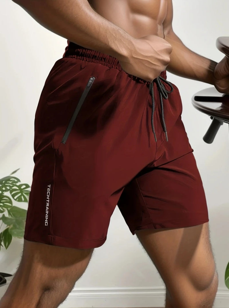 Men'S Bottoms for Summer Gym Workout Running Cycling,Quick Drying Breathable Drawstring Waist Sports Shorts 2-0428