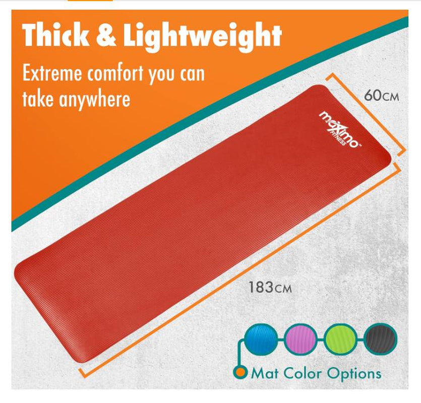 Maximo Yoga Fitness Mat Extra Thick Multipurpose Workout Mat (Meas: 72 X 24)