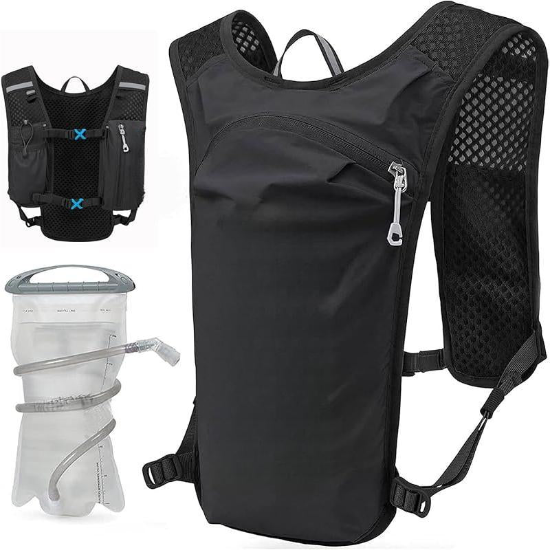 Lightweight Running Hydration Vest Backpack with 1.5L Water Bladder for Hiking, Cycling, and Marathons