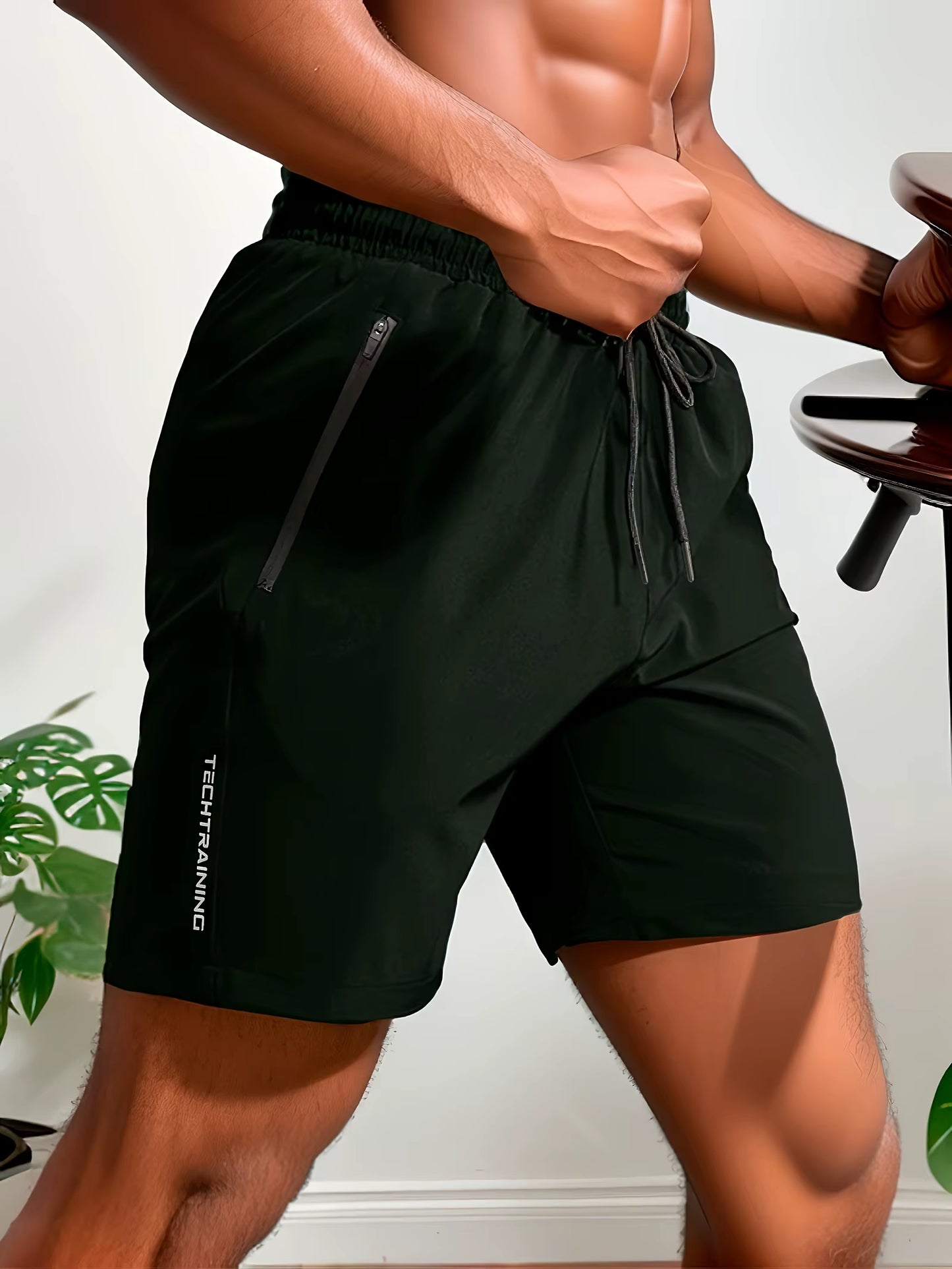 Men'S Bottoms for Summer Gym Workout Running Cycling,Quick Drying Breathable Drawstring Waist Sports Shorts 2-0428