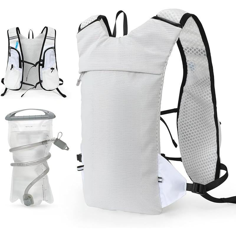 Lightweight Running Hydration Vest Backpack with 1.5L Water Bladder for Hiking, Cycling, and Marathons