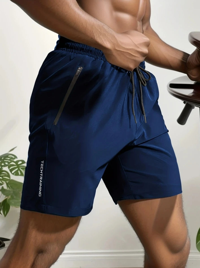 Men'S Bottoms for Summer Gym Workout Running Cycling,Quick Drying Breathable Drawstring Waist Sports Shorts 2-0428