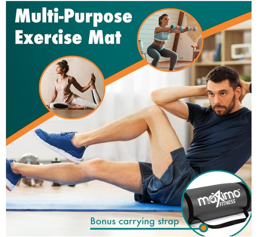Maximo Yoga Fitness Mat Extra Thick Multipurpose Workout Mat (Meas: 72 X 24)
