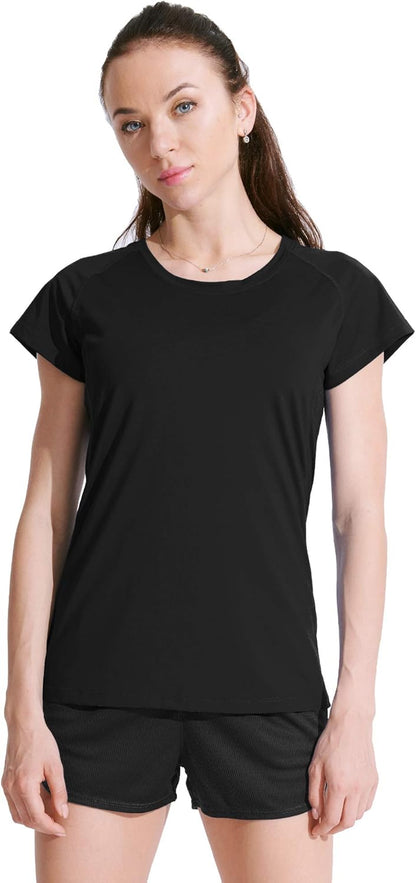 Women'S Workout Shirts for Running Yoga Tee Shirts Dry Fit Pack of 3