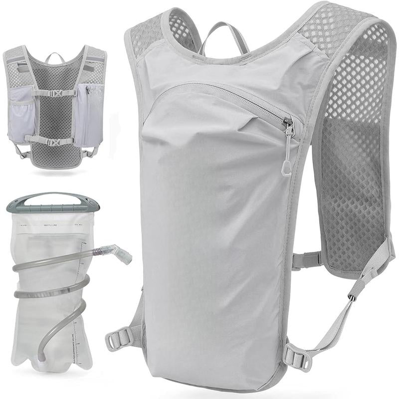Lightweight Running Hydration Vest Backpack with 1.5L Water Bladder for Hiking, Cycling, and Marathons