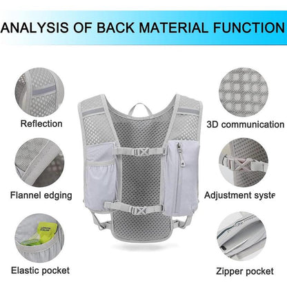 Lightweight Running Hydration Vest Backpack with 1.5L Water Bladder for Hiking, Cycling, and Marathons