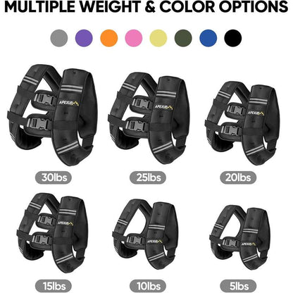 Weighted Vest Men 5Lbs/10Lbs/15Lbs/20Lbs/25Lbs/30Lbs Weights with Reflective Stripe, Weighted Vest for Women Workout Equipment for Strength Training Running