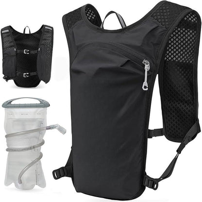 Lightweight Running Hydration Vest Backpack with 1.5L Water Bladder for Hiking, Cycling, and Marathons