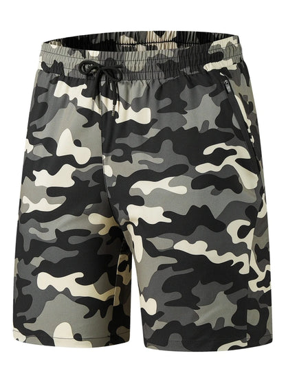 Men'S Bottoms for Summer Gym Workout Running Cycling,Quick Drying Breathable Drawstring Waist Sports Shorts 2-0428