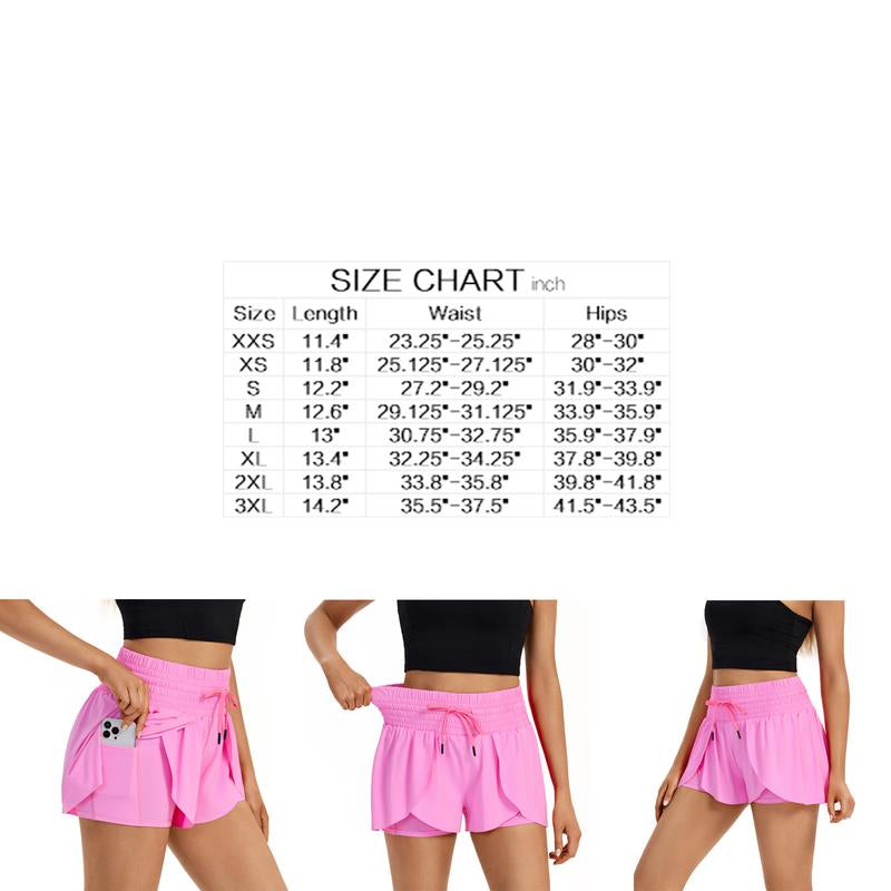 Elevate Your Summer Workout with High-Waisted Flowy Athletic Shorts - Stylish 2-in-1 Skort with Pockets and Adjustable Drawstring for Yoga, Running, Tennis, Golf, and Casual Outfits