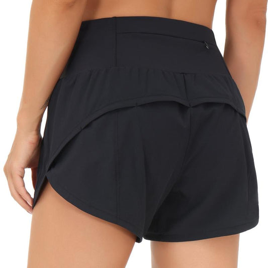 THE GYM PEOPLE High Waisted Back Zipper Pocket Yoga Shorts 3" Summer Running Shorts for Women Back to School Sports Workout Shorts Gym Outfit #Tiktokshoplabordaysale #Fallfreshness
