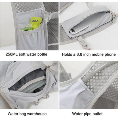 Lightweight Running Hydration Vest Backpack with 1.5L Water Bladder for Hiking, Cycling, and Marathons