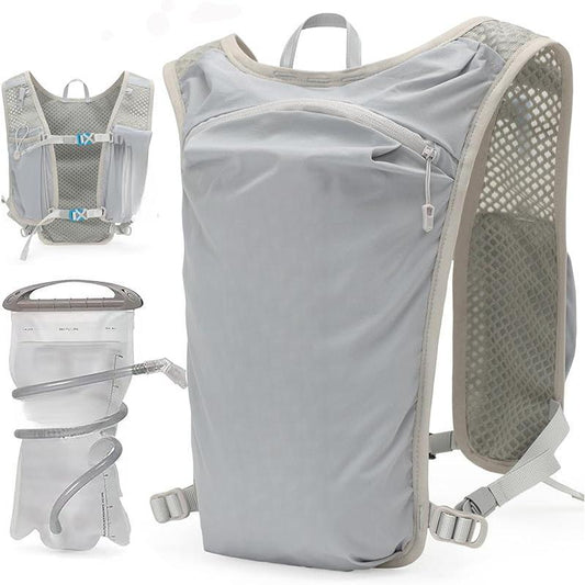 Lightweight Running Hydration Vest Backpack with 1.5L Water Bladder for Hiking, Cycling, and Marathons