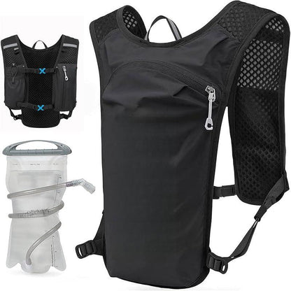 Lightweight Running Hydration Vest Backpack with 1.5L Water Bladder for Hiking, Cycling, and Marathons